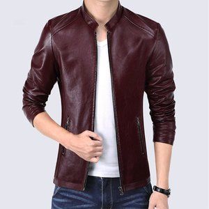 New Fashion Stand Collar Chamarras De Piel Short